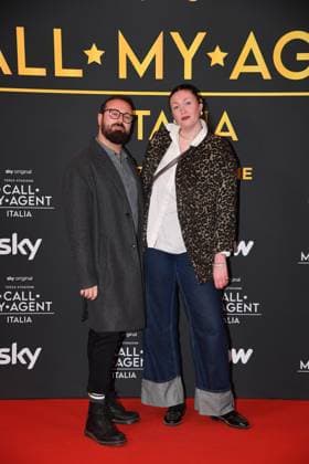Rome, Italy: Rome, Cinema The Space Moderno Premiere of the Sky Series Call My Agent - Italy , In the photo: Chiara and Alessandro Rome Italy  - ZUMAp169 20251104_zea_p169_1488 Copyright: xVincenzoxLandix
