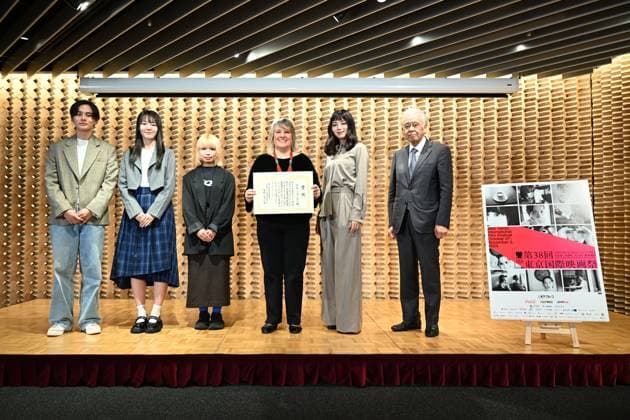 Elaiza Ikeda, November 4, 2025 - Elaiza Ikeda speak after winning TIFF Ethical Film Award for the film White Hous during the 38th Tokyo International Film Festival. award ceremony, in Tokyo, Japan on November 04, 2025.  aflo_309369564