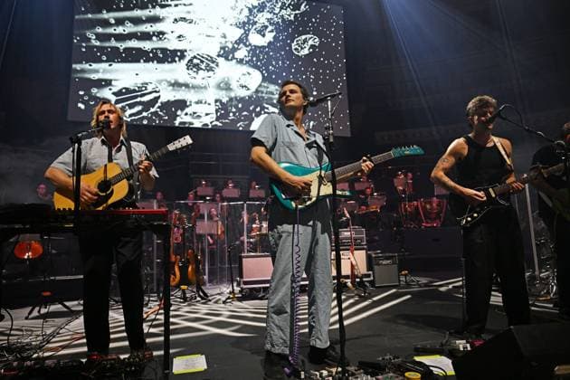 King Gizzard & the Lizard Wizard performing at Royal Albert Hall LONDON, ENGLAND - NOVEMBER 04: Cook Craig, Stu Mackenzie and Joey Walker of ˜King Gizzard & the Lizard Wizard™ performing at Royal Albert Hall on November 04, 2025 in London, England. CAP MAR MAR Great Britain Copyright: xMartinxHarris CapitalxPicturesx