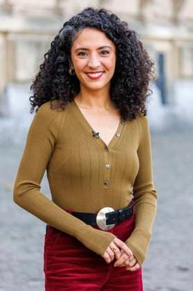 Siham El-Maimouni bei der Verleihung des Staatspreises des Landes Nordrhein-Westfalen 2025 an Fotograf Andreas Gursky im K21. Düsseldorf, 04.11.2025