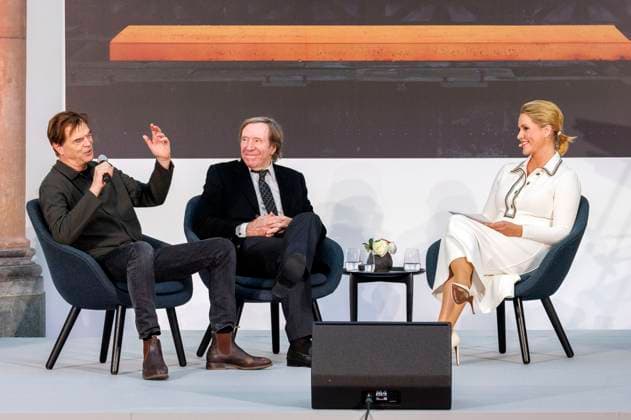 Campino, Günter Netzer und Judith Rakers bei der Verleihung des Staatspreises des Landes Nordrhein-Westfalen 2025 an Fotograf Andreas Gursky im K21. Düsseldorf, 04.11.2025