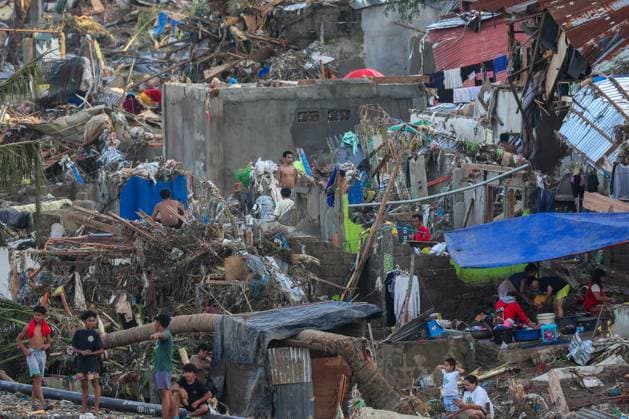 Death toll climbs to over 60 in Philippines aftermath of Typhoon Kalmaegi TALISAY, CEBU PROVINCE, PHILIPPINES - NOVEMBER 5: Residents survey what is salvageable in the debris of their destroyed homes, as countless houses have been reduced to rubble due to flooding caused by Typhoon Kalmaegi, in Talisay, Cebu Province, Philippines on November 5, 2025. Powerful typhoon Kalmaegi, also know as Tino, has brought catastrophic destruction to the disaster-prone country and killed at least 66 people, after it made landfall on November 4 with torrential rains and powerful winds, which caused flooding in several parts of the archipelago especially in Cebu and Leyte, Homes have been reduced to debris and widespread damage to vehicles and infrastructure  Copyright: x2025xAnadoluxDanielxCengx