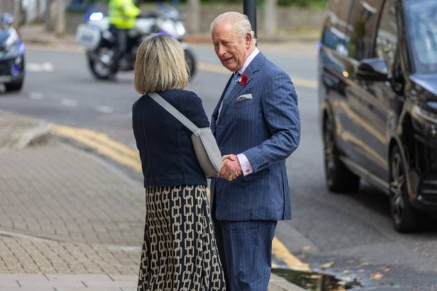 King Charles III visits veteran health care center in London LONDON, UNITED KINGDOM - NOVEMBER 5:&nbsp; King Charles III arrives at Chatfield Health Care in London, United Kingdom on November 5, 2025. King Charles’s visit to Chatfield. a center offering specialist health care to veterans, came ahead of Armistice Day anniversary. Ilyas Tayfun Salci Anadolu London United Kingdom. Editorial use only. Please get in touch for any other usage.  Copyright: x2025xAnadoluxIlyasxTayfunxSalcix