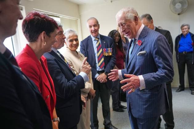King Charles visits Chatfield Health Care in London, 05 November 2025 London, UK, 05 November 2025: Britain s King Charles III visits Chatfield Health Care to find out more about the services and bespoke support they provide to veterans in Battersea, London., Credit:Kirsty Wigglesworth Avalon London, United Kingdom  Copyright: xKirstyxWigglesworthx xAvalonx 1050485333