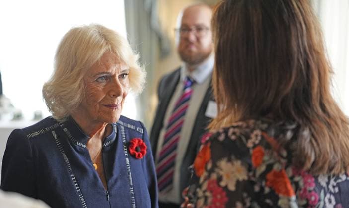 Community volunteering celebration Queen Camilla hosts members of the National Association of Care Catering (NACC), and representatives from Royal Voluntary Service (RVS) in a celebration of community volunteering during Meals on Wheels Week, at Clarence House in central London. Picture date: Wednesday November 5, 2025., Credit:Jordan Pettitt Avalon UK, London  Copyright: xJordanxPettittx xAvalonx 1050498398