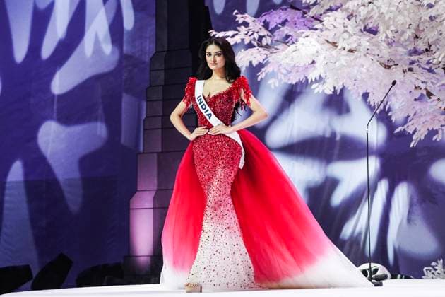 Miss Universe 2025 In Bangkok. Miss India Manika Vishwakarma presents on stage during the official Miss Universe 2025 welcome event in Bangkok, Thailand, on November 5, 2025. Women representing 120 nations compete in the 74th edition of the Miss Universe pageant, which takes place in Thailand. Bangkok Thailand  Copyright: xAnusakxLaowilasx originalFilename: laowilas-notitle251105_nprwo.jpg