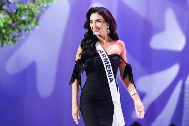 Miss Universe 2025 In Bangkok. Miss Armenia Peggy Garabekian presents on stage during the official Miss Universe 2025 welcome event in Bangkok, Thailand, on November 5, 2025. Women representing 120 nations compete in the 74th edition of the Miss Universe pageant, which takes place in Thailand. Bangkok Thailand  Copyright: xAnusakxLaowilasx originalFilename: laowilas-notitle251105_npJKp.jpg