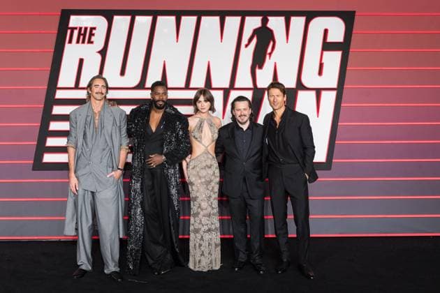The Running Man UK Premiere in London LONDON, UNITED KINGDOM - NOVEMBER 05: Lee Pace, Colman Domingo, Emila Jones, Edgar Wright and Glen Powell attend the UK premiere of The Running Man at The Odeon Luxe, Leicester Square in London, United Kingdom on November 05, 2025. Wiktor Szymanowicz Anadolu London United Kingdom. Editorial use only. Please get in touch for any other usage.  Copyright: x2025xAnadoluxWiktorxSzymanowiczx