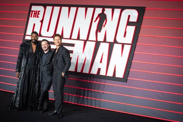 The Running Man UK Premiere in London - 05 Nov 2025 Colman Domingo, Edgar Wright and Glen Powell attend The Running Man UK Premiere at Odeon Luxe Leicester Square. London United Kingdom Copyright: xLoredanaxSangiulianox xSOPAxImagesx LSangiuliano-0330