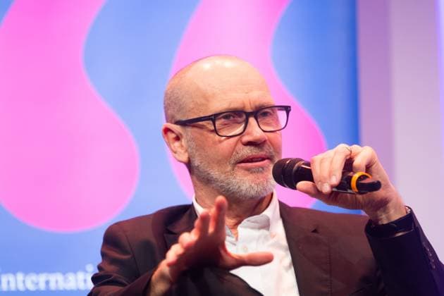 Lit.Cologne Special Edition Simon Beckett, an English author, is seen on the stage of Flora Hall in Cologne, Germany, on November 5, 2025, during the lit.cologne special edition Cologne Germany  Copyright: xYingxTangx originalFilename: tang-notitle251105_npiVE.jpg