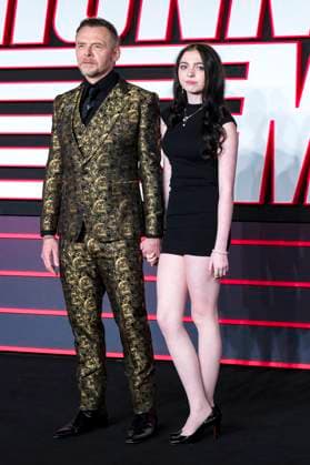 Simon Pegg mit Tochter Mathilda Pegg bei der Premiere des Kinofilms The Running Man im Odeon Luxe Leicester Square. London, 05.11.2025