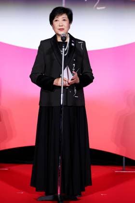 Yuriko Koike, November 05, 2025 - Yuriko Koike, speak after winning Tokyo Grand Prix The Governor of Tokyo Award for the film Palestine 36 during the 38th Tokyo International Film Festival. award ceremony, in Tokyo, Japan on November 05, 2025.  aflo_309478943