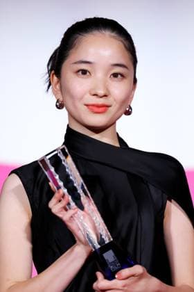 Momoko Fukuchi, November 05, 2025 - Momoko Fukuchi, speak after winning Award for Best Actress for the film Echoes of Motherhood during the 38th Tokyo International Film Festival. award ceremony, in Tokyo, Japan on November 05, 2025.  aflo_309485273