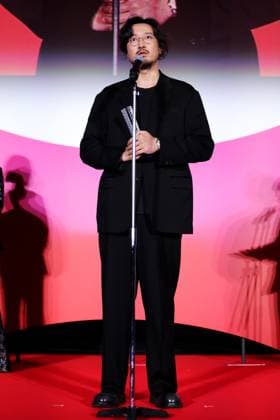 Wang Chuan-jun, November 05, 2025 - Wang Chuan-jun, speak after winning Award for Best Actor for the film Mothertongue during the 38th Tokyo International Film Festival. award ceremony, in Tokyo, Japan on November 05, 2025.  aflo_309485566
