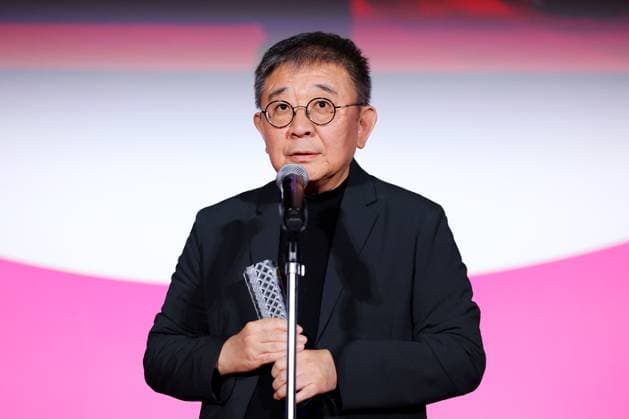 Zhang Lu, November 05, 2025 - Zhang Lu, speak after winning Award for Best Director for the film Mothertongue during the 38th Tokyo International Film Festival. award ceremony, in Tokyo, Japan on November 05, 2025.  aflo_309485883