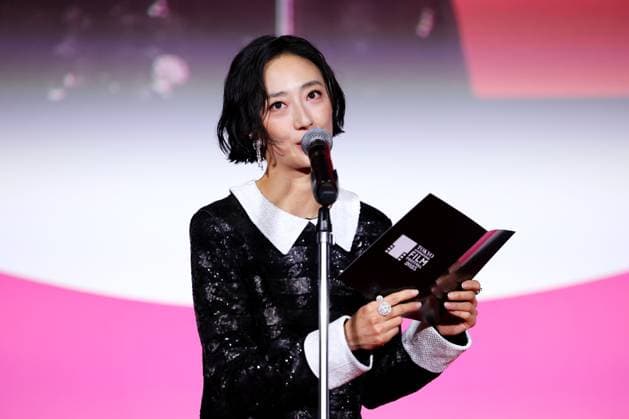 Gwei Lun-mei, November 05, 2025 - Gwei Lun-mei, speak after winning Award for Best Actor for the film Mothertongue during the 38th Tokyo International Film Festival. award ceremony, in Tokyo, Japan on November 05, 2025.  aflo_309485562