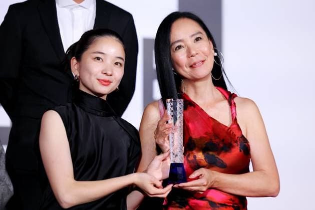 Momoko Fukuchi, Naomi Kawase, November 05, 2025 - Winners pose for the cameras during the closing ceremony of the 38th Tokyo International Film Festival. award ceremony, in Tokyo, Japan on November 05, 2025.  aflo_309487171