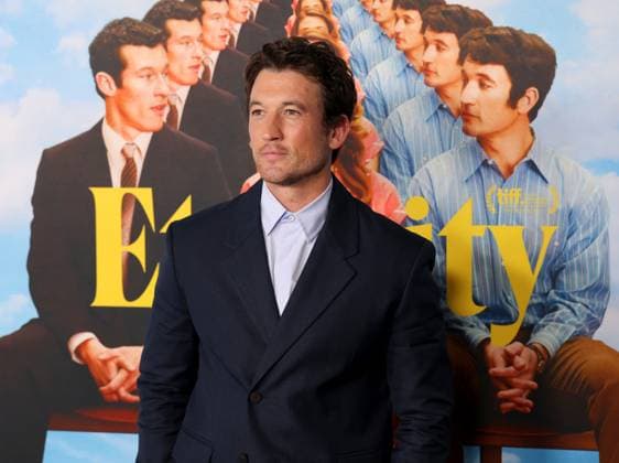 Miles Teller attends the Los Angeles Special Screening of A24 s Eternity at the AMC Century City 15 in Los Angeles, CA on Wednesday, November 5, 2025. Storyline: In an afterlife where souls have one week to decide where to spend eternity, Joan is faced with the impossible choice between the man she spent her life with and her first love, who died young and has waited decades for her to arrive.  LAP20251105817 GREGxGRUDT