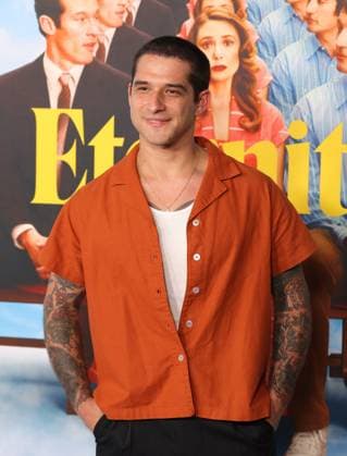 Tyler Posey attends the Los Angeles Special Screening of A24 s Eternity at the AMC Century City 15 in Los Angeles, CA on Wednesday, November 5, 2025. Storyline: In an afterlife where souls have one week to decide where to spend eternity, Joan is faced with the impossible choice between the man she spent her life with and her first love, who died young and has waited decades for her to arrive.  LAP20251105841 GREGxGRUDT