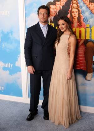 Miles Teller and Keleigh Sperry Teller attend the Los Angeles Special Screening of A24 s Eternity at the AMC Century City 15 in Los Angeles, CA on Wednesday, November 5, 2025. Storyline: In an afterlife where souls have one week to decide where to spend eternity, Joan is faced with the impossible choice between the man she spent her life with and her first love, who died young and has waited decades for her to arrive.  LAP20251105872 GREGxGRUDT