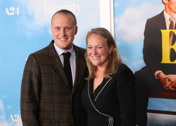John Early and guest attend the Los Angeles Special Screening of A24 s Eternity at the AMC Century City 15 in Los Angeles, CA on Wednesday, November 5, 2025. Storyline: In an afterlife where souls have one week to decide where to spend eternity, Joan is faced with the impossible choice between the man she spent her life with and her first love, who died young and has waited decades for her to arrive.  LAP20251105882 GREGxGRUDT