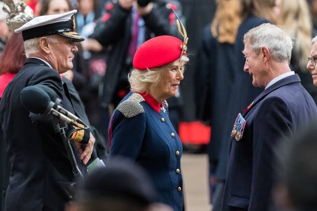 November 6, 2025, London, England, United Kingdom: British QUEEN CAMILLA visits Field of Remembrance in the grounds of Westminster Abbey where wooden crosses are planted each year in November to commemorate those who have lost their lives serving in the Armed Forces. London United Kingdom - ZUMAs371 20251106_zip_s371_037 Copyright: xWiktorxSzymanowiczx