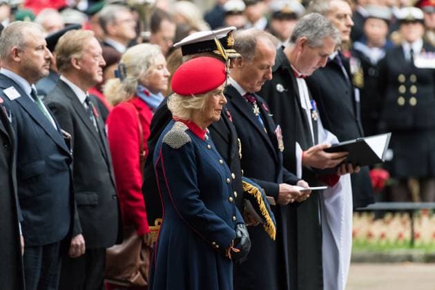 November 6, 2025, London, England, United Kingdom: British QUEEN CAMILLA visits Field of Remembrance in the grounds of Westminster Abbey where wooden crosses are planted each year in November to commemorate those who have lost their lives serving in the Armed Forces. London United Kingdom - ZUMAs371 20251106_zip_s371_042 Copyright: xWiktorxSzymanowiczx