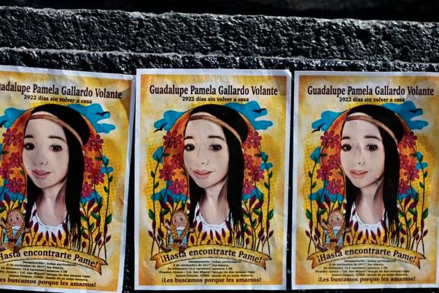 November 6, 2025, Mexico, Cdmx, Mexico: The family, advocacy groups, and friends of GUADALUPE PAMELA GALLARDO VOLANTE protested outside the Mexico City Attorney General s Office (FGJCDMX) to demand the safe return of the young woman who disappeared 2,922 days ago (8 years). Because of this, Pamela Gallardo s family has been counting the days she has been missing from her home. The Attorney General s Office has not responded to any inquiries or made any progress in the case of the young woman who disappeared in the Ajusco area, a region with high rates of forced disappearances at the hands of organized crime, kidnappers, and drug traffickers. It is said to be controlled by the Sinaloa Cartel, a significant factor in the police s inability to - ZUMAp204 20251106_zip_p204_041 Copyright: xJosuexPerezx