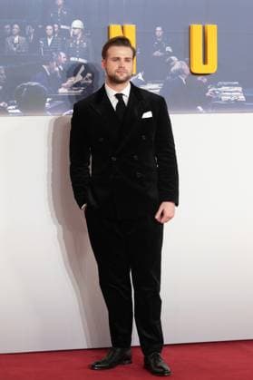 London, England, United Kingdom: Nuremberg film premiere in Leicester Square, London. Pictured: Leo Woodall London United Kingdom  - ZUMAp169 20251106_zea_p169_1045 Copyright: xCRISTINAxMASSEIx
