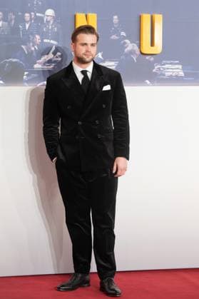 London, England, United Kingdom: Nuremberg film premiere in Leicester Square, London. Pictured: Leo Woodall London United Kingdom  - ZUMAp169 20251106_zea_p169_1051 Copyright: xCRISTINAxMASSEIx