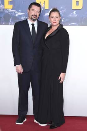 James Vanderbilt und Amber Freeman bei der Premiere des Kinofilms Nuremberg Nürnberg im Odeon Luxe Leisester Square. London, 06.11.2025