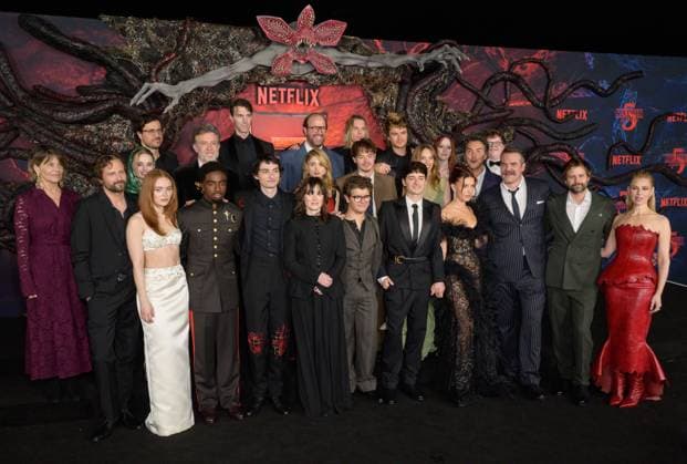 Stranger Things 5 Premiere - Los Angeles, USA LOS ANGELES, USA. November 06, 2025: Stranger Things Company at the premiere for Netflix s Stranger Things 5 at the TCL Chinese Theatre. Los Angeles CA USA  Copyright: xPaulxSmith Featureflashx