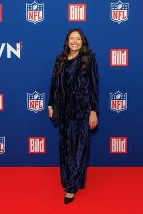 Empfang - BILD NFL TOUCHDOWN BERLIN - Nadine Nurasyid beim BILD TOUCHDOWN BERLIN National Football League - Empfang, anlässlich des ersten regulären Saisonspiels der NFL Teams Indianapolis Colts vs. Atlanta Falcons am 07.11.2025 im Axel-Springer-Hochhaus in Berlin. Copyright: xEventpressxKochanx