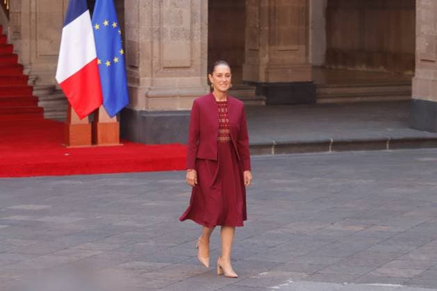 French President Emmanuel Macron working visit to Mexico Mexico™s President Claudia Sheinbaum Pardo attends the welcome ceremony as part of Emmanuel Macron working visit to Mexico at the National Palace. on November 7, 2025 in Mexico City, Mexico. Mexico City CDMX Mexico Copyright: xCarlosxSantiagox