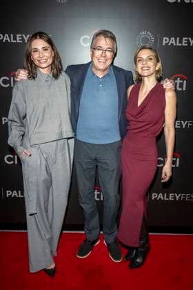 PaleyFest NY 2025: Apple TV s Pluribus , New York, New York, USA - 07 Nov 2025 (L-R) Karolina Wydra, Vince Gilligan and Rhea Seehorn attend Apple TV s Pluribus during PaleyFest NY 2025 at The Paley Museum in New York City. New York United States Copyright: xRonxAdarx xSOPAxImagesx _radar_paley_20251107_00017