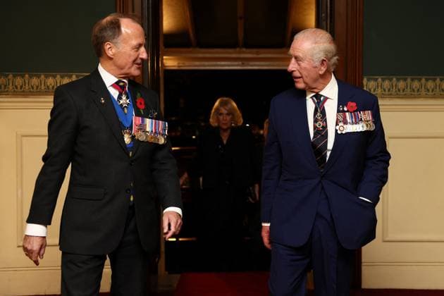 Royal British Legion Festival of Remembrance, in London Britain s King Charles and Queen Camilla arrive at the Royal Albert Hall for the Royal British Legion Festival of Remembrance, an annual event honouring military service members, which holds special significance in 2025 as it marks the 80th anniversary of the end of World War Two, at the Royal Albert Hall in London, Britain, November 8, 2025., Credit:Jack Taylor Avalon UNITED KINGDOM, LONDON  Copyright: xJackxTaylorx xAvalonx 1051236443