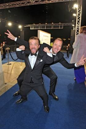 43. Deutscher Sportpresseball 2025. Pascal Hens und Mathias Mester anläßlich des 43. Deutschen Sportpresseballs am 08.11.2025 in der Alten Oper Frankfurt Main. 20251108MWI094659