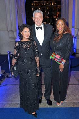 43. Deutscher Sportpresseball 2025. Jürgen Hingsen , Francesca Elstermeier und Liz Baffoe anläßlich des 43. Deutschen Sportpresseballs am 08.11.2025 in der Alten Oper Frankfurt Main. 20251108MWI094483