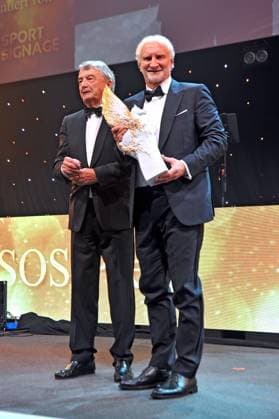 43. Deutscher Sportpresseball 2025. Rudi Völler und Wolfgang Niersbach anläßlich des 43. Deutschen Sportpresseballs am 08.11.2025 in der Alten Oper Frankfurt Main. 20251108MWI094842