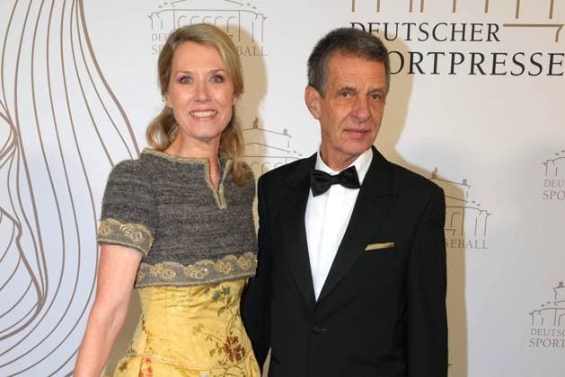 Franziska Reichenbacher und ihr Ehemann Alfred Schneiberg beim 43. Deutschen Sportpresseball am 8.11.2025 in der Alten Oper in Frankfurt am Main Deutscher Sportpresseball 2025 in Frankfurt am Main