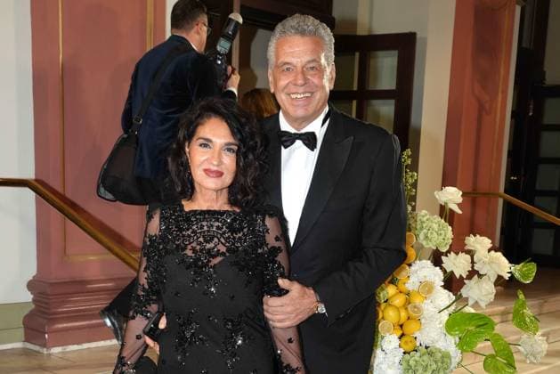 Francesca Elstermeier und Juergen Hingsen beim 43. Deutschen Sportpresseball am 8.11.2025 in der Alten Oper in Frankfurt am Main Deutscher Sportpresseball 2025 in Frankfurt am Main