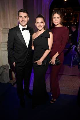 Marcel Wontorra, Lea Rostek und Kristin Wontorra beim 43. Deutschen SportpresseBall 2025 in der Alten Oper. Frankfurt, 08.11.2025