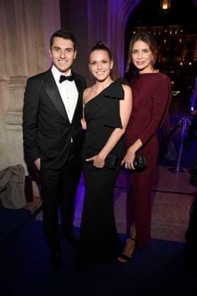 Marcel Wontorra, Lea Rostek und Kristin Wontorra beim 43. Deutschen SportpresseBall 2025 in der Alten Oper. Frankfurt, 08.11.2025