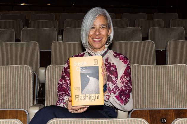 November 9, 2025, London, England, United Kingdom: US author SUSAN CHOI poses with her book Ã¢â‚¬ËœFlashlightÃ¢â‚¬â ¢ shortlisted for the Booker Prize 2025 during a photocall ahead of a reading event at Southbank Centre. The winner of the Booker Prize 2025 will be announced on Monday, 10 November at a ceremony in London, and the winning author will receive Ã‚Â£50,000. London United Kingdom - ZUMAs371 20251109_zip_s371_131 Copyright: xWiktorxSzymanowiczx