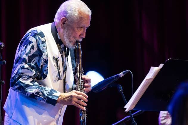 November 10, 2025, Madrid, Spain: Cuban jazz Paquito D Rivera performs during the JAZZMADRID concert at the Fernanda Gomez Theatre in Madrid. Madrid Spain - ZUMAs197 20251110_aaa_s197_161 Copyright: xAtilanoxGarciax