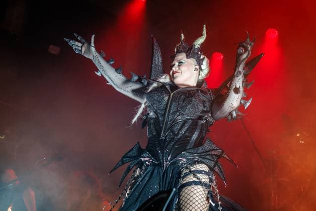 Battle Beast live in Oslo, Norway Oslo, Norway. 09th, November 2025. The Finnish power metal band Battle Beast performs a live concert at Rockefeller in Oslo. Here vocalist Noora Louhimo is seen live on stage. Norway, Oslo  Copyright: xGonzalesxPhoto KetilxMartinsenx