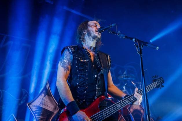 Battle Beast live in Oslo, Norway Oslo, Norway. 09th, November 2025. The Finnish power metal band Battle Beast performs a live concert at Rockefeller in Oslo. Here bass player Eero Sipila is seen live on stage. Norway, Oslo  Copyright: xGonzalesxPhoto KetilxMartinsenx