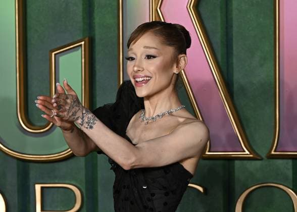 Ariana Grande attends Wicked: For Good European Premiere at Cineworld Leicester Square in London, England. UK. Monday 10th November 2025 Copyright: xJamesxWarrenx adzj8048