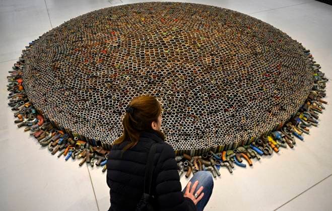 Exhibition by Slovak conceptual artist Roman Ondak entitled The Day After Yesterday at the Kunsthalle gallery, Prague, November 11, 2025. (CTKxPhoto KaterinaxSulova) CTKPhotoP2025111106064  CTKPhotoP2025111106064