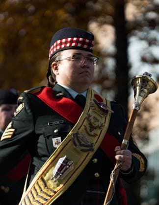 November 11, 2025, Vancouver, British Columbia, Canada: Remembrance Day ceremony at Victory Square in Vancouver, British Columbia Vancouver Canada - ZUMAw171 20251111_znp_w171_018 Copyright: xRyanxWalterxWagnerx